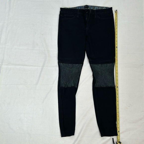 Joe Jeans Black Skinny Leather Knee Patch - Picture 5 of 12